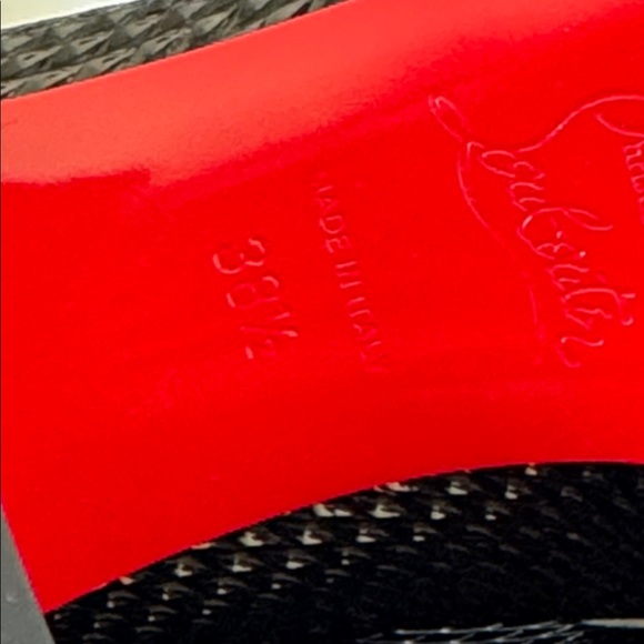 Christian Louboutin kimi 55mm black patent block heel zip boot bootie sz 38.5 - Picture 11 of 11